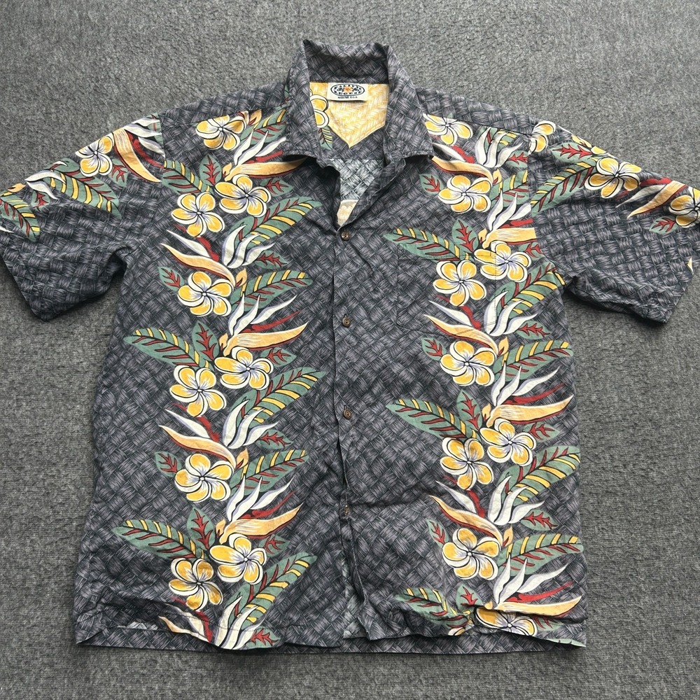 Pacific Legend Mens Hawaiian Shirt XL Hula Dancer Button‎ Travel